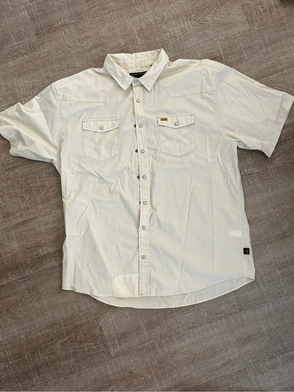 Howler Brothers Short Sleeve Button-Down Shirt in White